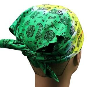 Brand New Unique Paisley Tie Dye Bandana Head Wrap Work Head Covering Festival